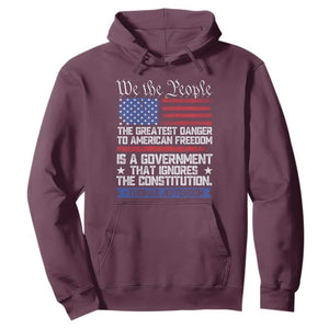 Thomas Jefferson Hoodie The Greatest Danger To Freedom Patriotic USA Flag TS10 Maroon Print Your Wear