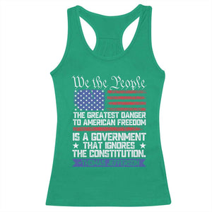 Thomas Jefferson Racerback Tank Top The Greatest Danger To Freedom Patriotic USA Flag TS10 Irish Green Print Your Wear
