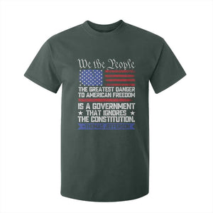 Thomas Jefferson T Shirt For Kid The Greatest Danger To Freedom Patriotic USA Flag TS10 Dark Forest Green Print Your Wear