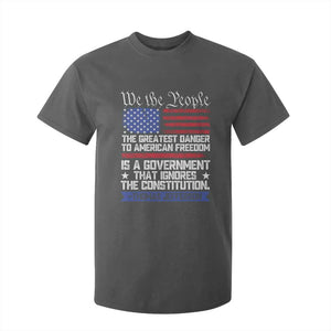 Thomas Jefferson T Shirt For Kid The Greatest Danger To Freedom Patriotic USA Flag TS10 Dark Heather Print Your Wear