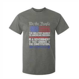 Thomas Jefferson T Shirt For Kid The Greatest Danger To Freedom Patriotic USA Flag TS10 Military Green Print Your Wear