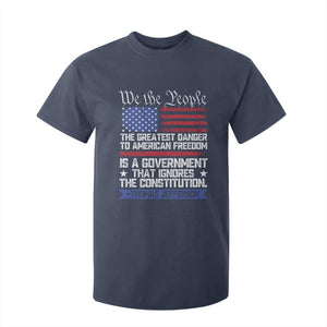 Thomas Jefferson T Shirt For Kid The Greatest Danger To Freedom Patriotic USA Flag TS10 Navy Print Your Wear