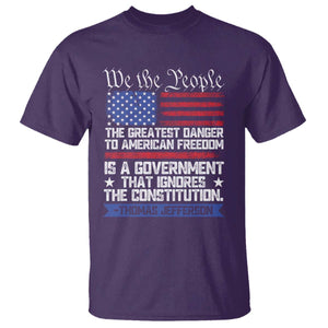 Thomas Jefferson T Shirt The Greatest Danger To Freedom Patriotic USA Flag TS10 Purple Print Your Wear