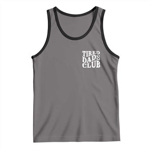 Tired Dads Club Tank Top Fathers Day Funny Dad Life TS10 Deep Heather Black Print Your Wear