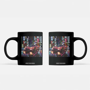 Tokyo Night Racer Coffee Mug JDM Street Racing Neon Aesthetic TS09 Black Print Your Wear