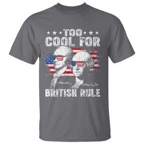 Too Cool For British Rule T Shirt USA American Flag 4th of July TS10 Charcoal Print Your Wear