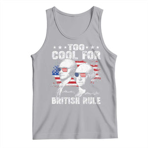 Too Cool For British Rule Tank Top USA American Flag 4th of July TS10 Athletic Heather Print Your Wear
