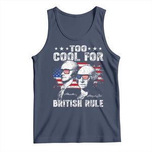 Too Cool For British Rule Tank Top USA American Flag 4th of July TS10 Navy Print Your Wear