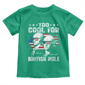 Too Cool For British Rule Toddler T Shirt USA American Flag 4th of July TS10 Irish Green Print Your Wear