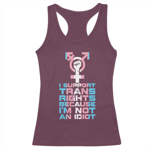 Trans Ally Racerback Tank Top Transgender Pride Flag Support TS10 Maroon Print Your Wear