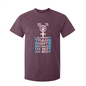 Trans Ally T Shirt For Kid Transgender Pride Flag Support TS10 Maroon Print Your Wear