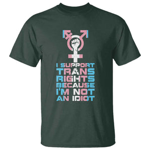 Trans Ally T Shirt Transgender Pride Flag Support TS10 Dark Forest Green Print Your Wear