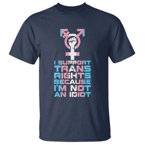 Trans Ally T Shirt Transgender Pride Flag Support TS10 Navy Print Your Wear