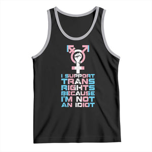 Trans Ally Tank Top Transgender Pride Flag Support TS10 Black Athletic Heather Print Your Wear