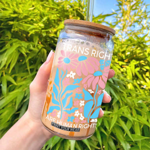 Trans Rights Glass Can Protect Trans Social Justice LGBT TS10 Print Your Wear