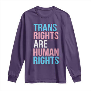 Trans Rights Long Sleeve Shirt Human Rights Transgender Pride Gender Equality TS10 Purple Print Your Wear