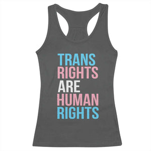 Trans Rights Racerback Tank Top Human Rights Transgender Pride Gender Equality TS10 Dark Heather Print Your Wear