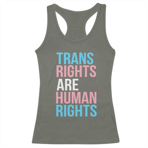 Trans Rights Racerback Tank Top Human Rights Transgender Pride Gender Equality TS10 Military Green Print Your Wear