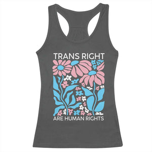 Trans Rights Racerback Tank Top Protect Trans Social Justice LGBT TS10 Dark Heather Print Your Wear
