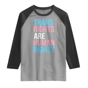 Trans Rights Raglan Shirt Human Rights Transgender Pride Gender Equality TS10 Sport Gray Black Print Your Wear