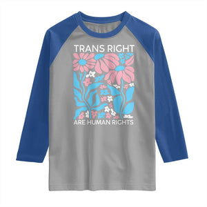 Trans Rights Raglan Shirt Protect Trans Social Justice LGBT TS10 Sport Gray Royal Print Your Wear