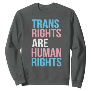 Trans Rights Sweatshirt Human Rights Transgender Pride Gender Equality TS10 Dark Heather Print Your Wear