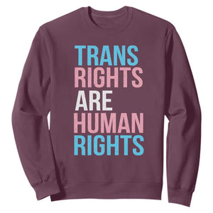 Trans Rights Sweatshirt Human Rights Transgender Pride Gender Equality TS10 Maroon Print Your Wear