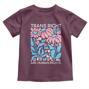 Trans Rights Toddler T Shirt Protect Trans Social Justice LGBT TS10 Maroon Print Your Wear