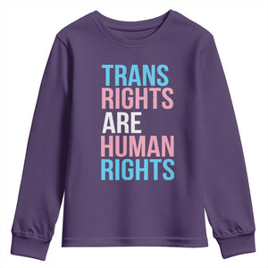 Trans Rights Youth Sweatshirt Human Rights Transgender Pride Gender Equality TS10 Purple Print Your Wear