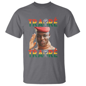 Traoré 2025 T Shirt African President Burkina Faso TS02 Charcoal Print Your Wear