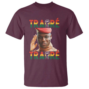 Traoré 2025 T Shirt African President Burkina Faso TS02 Maroon Print Your Wear