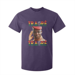 Traoré 2025 T Shirt For Kid African President Burkina Faso TS02 Purple Print Your Wear