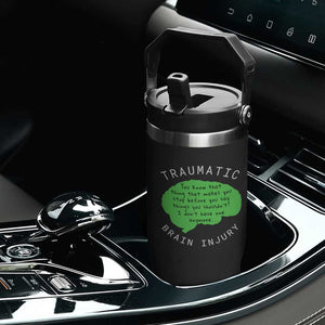 Traumatic Brain Injury Awareness Flip Straw Tumbler TBI Support TS02 Print Your Wear