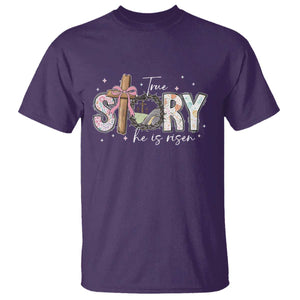 True Story He Is Risen T Shirt Christian Easter Day Religious Bible Verse TS11 Purple Print Your Wear