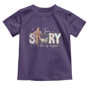 True Story He Is Risen Toddler T Shirt Christian Easter Day Religious Bible Verse TS11 Purple Print Your Wear