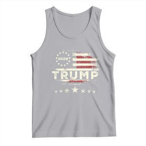 Trump 2028 President Tank Top Vintage American Flag Election Campaign TS11 Athletic Heather Print Your Wear