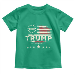 Trump 2028 President Toddler T Shirt Vintage American Flag Election Campaign TS11 Irish Green Print Your Wear