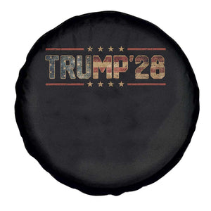 Trump 2028 Spare Tire Cover Vote Trump Vintage America US Flag TS11 Print Your Wear
