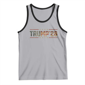 Trump 2028 Tank Top Vote Trump Vintage America US Flag TS11 Athletic Heather Black Print Your Wear