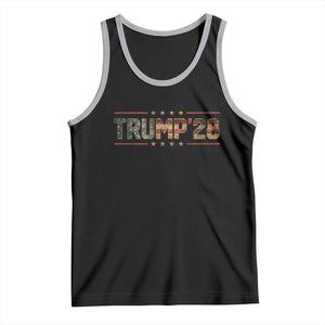 Trump 2028 Tank Top Vote Trump Vintage America US Flag TS11 Black Athletic Heather Print Your Wear