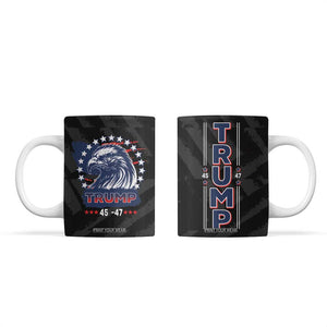 Trump 45 47 Coffee Mug Patriotic American Eagle TB09 Black Print Your Wear