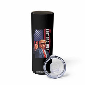 Trump Best Dad Ever Skinny Tumbler Funny Father's Day You Are Great Dad USA Flag TB11 Print Your Wear