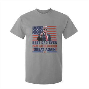 Trump Best Dad Ever T Shirt For Kid Funny Father's Day Make Fatherhood Great Again USA Flag TS02 Sport Gray Print Your Wear