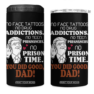Trump Dad 4 in 1 Can Cooler Tumbler Funny Fathers Day Gag Gifts TB10 One Size: 16 oz Black Print Your Wear