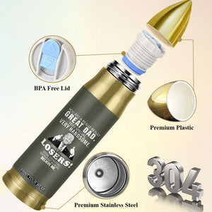 Trump Dad Bullet Tumbler Papa Grandpa Stepdad Fathers Day Gift American Flag TB10 Print Your Wear