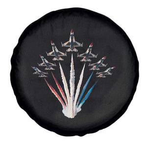 US Airplane Fighter Jet American Flag 4th Of July Spare Tire Cover TS11 Print Your Wear