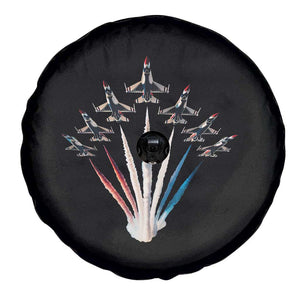 US Airplane Fighter Jet American Flag 4th Of July Spare Tire Cover TS11 Print Your Wear