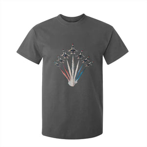 US Airplane Fighter Jet American Flag 4th Of July T Shirt For Kid TS11 Dark Heather Print Your Wear