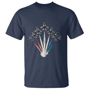 US Airplane Fighter Jet American Flag 4th Of July T Shirt TS11 Navy Print Your Wear