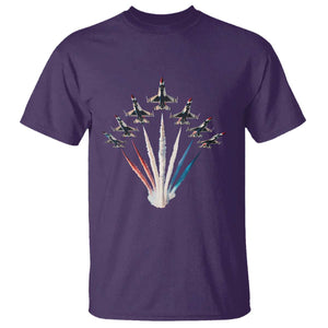 US Airplane Fighter Jet American Flag 4th Of July T Shirt TS11 Purple Print Your Wear